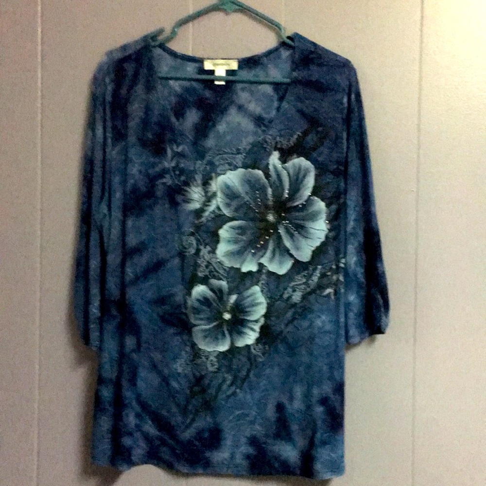 Dressbarn 1X Women’s 3/4 Length Sleeve Top